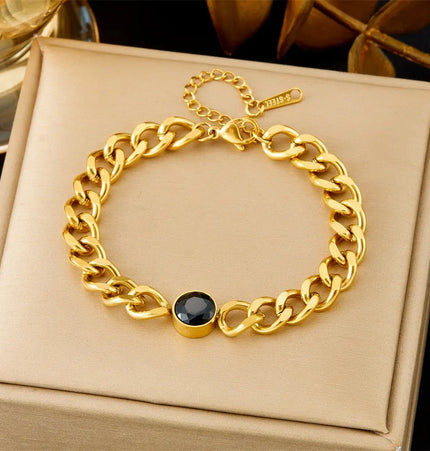 All-Matching Gold Fashion Bracelet – Titanium Steel Wholesale Jewelry null