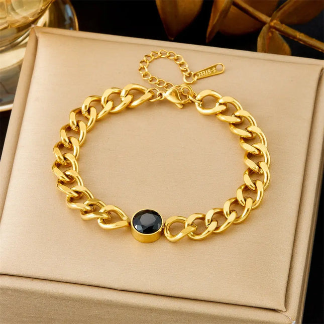 All-Matching Gold Fashion Bracelet – Titanium Steel Wholesale Jewelry null