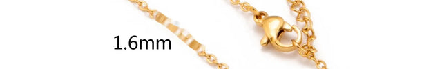 Stainless Steel 18K Gold Plated Chain Necklace – Base for Personalized Jewelry null