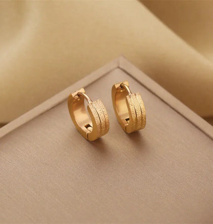 Titanium Steel No-Fading Geometric Earrings null