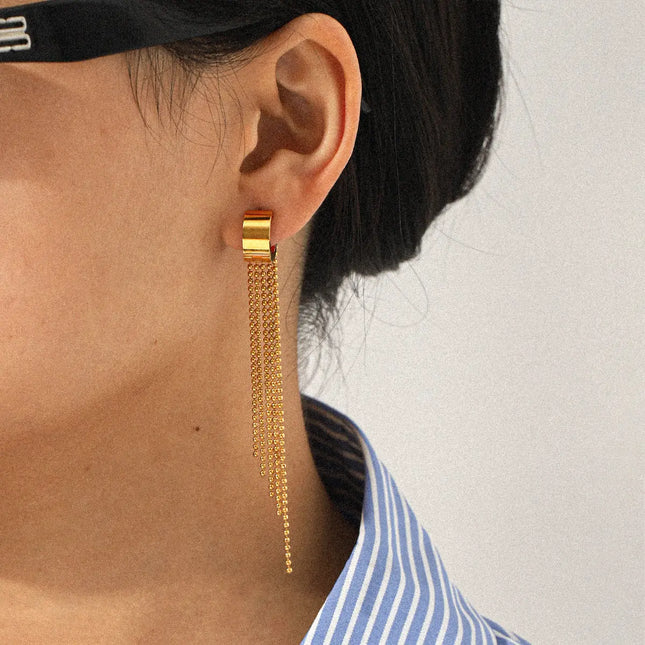 Flower Heart And Butterfly Design Earrings Gold null