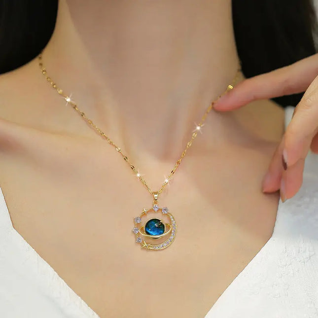 Blue Starry Sky Necklace null