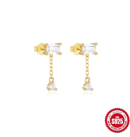 925 Silver Geometric Stud Earrings | Minimalist Wholesale Jewelry null