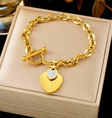 All-Matching Gold Fashion Bracelet – Titanium Steel Wholesale Jewelry null