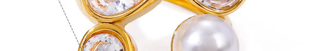 Pearl Statement Ring – Gold Plated Stainless Steel null