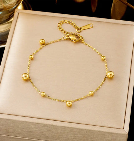 All-Matching Gold Fashion Bracelet – Titanium Steel Wholesale Jewelry null