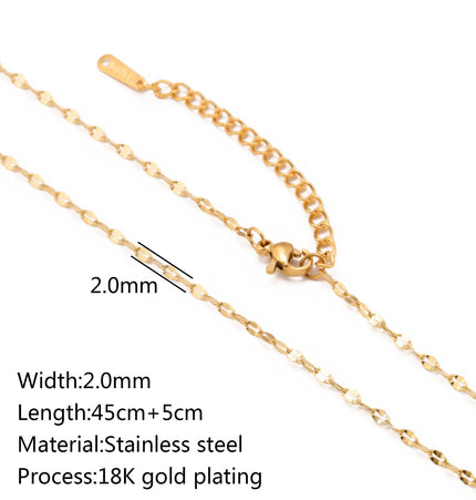 Stainless Steel 18K Gold Plated Chain Accessories – Base Chains for Personalized Jewelry null