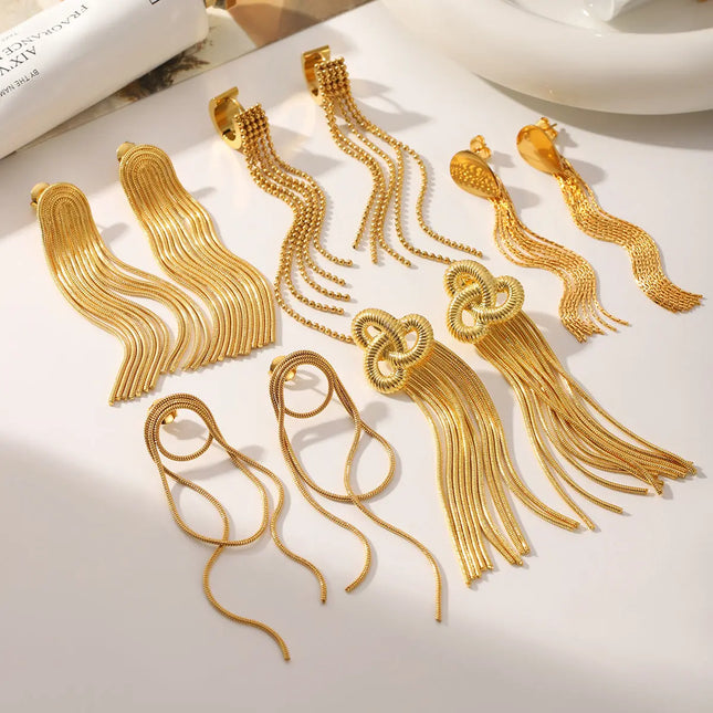 Flower Heart And Butterfly Design Earrings Gold null