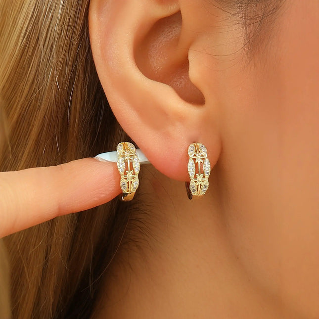 Elegant Openwork Stud Earrings | Fashion Luxury Wholesale Jewelry null