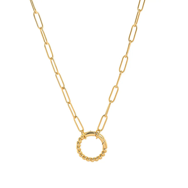 12 Birthstone Open Ring Pendant Necklace and Bracelet – Stainless Steel null