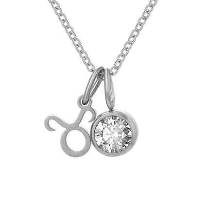 Constellation Zircon Birthstone Necklace – Stainless Steel null