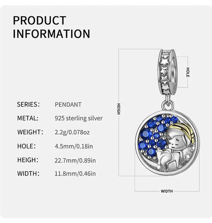 Sleeping Baby Pendant – 925 Sterling Silver DIY Jewelry Charm null