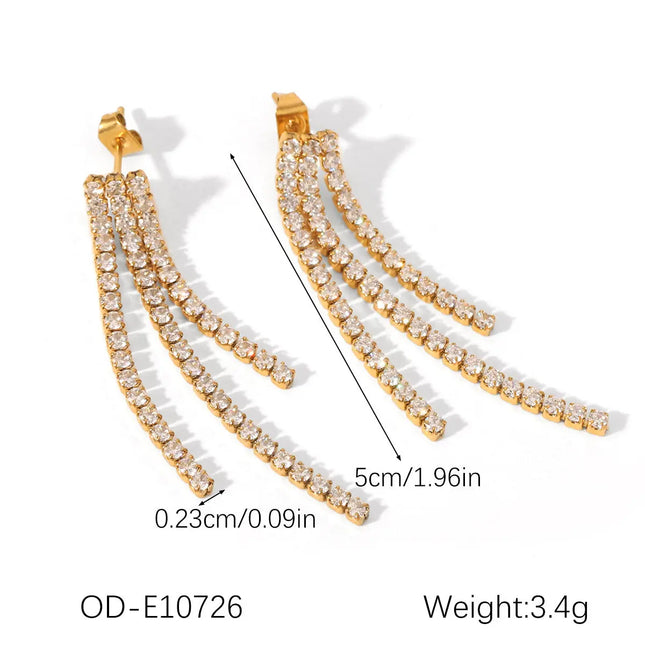 Flower Heart And Butterfly Design Earrings Gold null