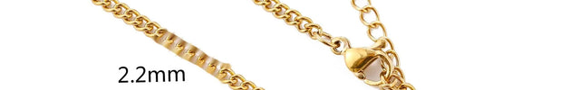 Stainless Steel 18K Gold Plated Chain Necklace – Base for Personalized Jewelry null