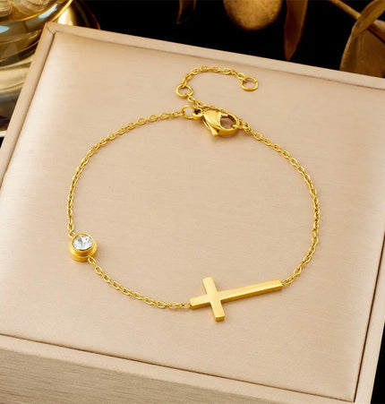 All-Matching Gold Fashion Bracelet – Titanium Steel Wholesale Jewelry null