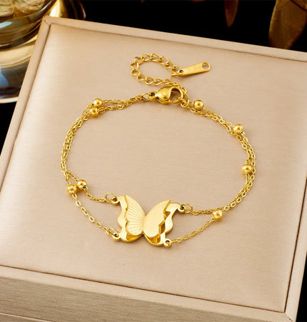 All-Matching Gold Fashion Bracelet – Titanium Steel Wholesale Jewelry null