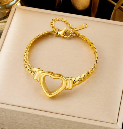 All-Matching Gold Fashion Bracelet – Titanium Steel Wholesale Jewelry null