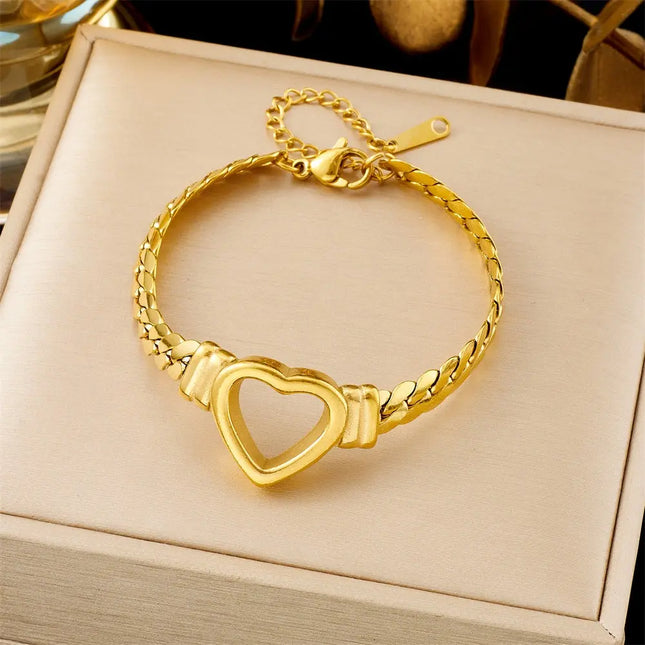 All-Matching Gold Fashion Bracelet – Titanium Steel Wholesale Jewelry null
