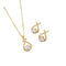 Light Luxury Cross Pearl Necklace & Earrings Set null