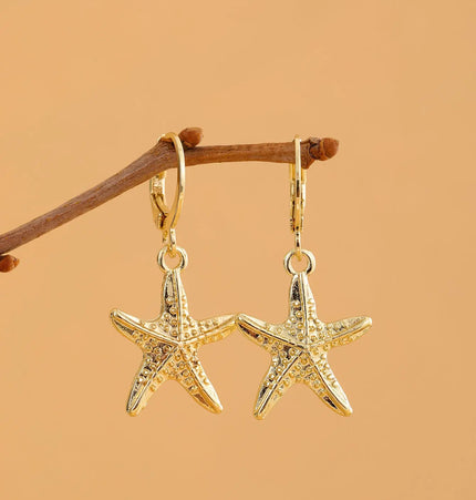 Minimalist Shell & Starfish Earrings for Women | Wholesale Metal Jewelry null