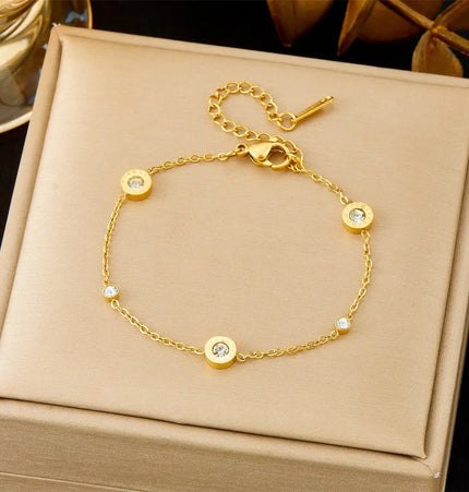 All-Matching Gold Fashion Bracelet – Titanium Steel Wholesale Jewelry null