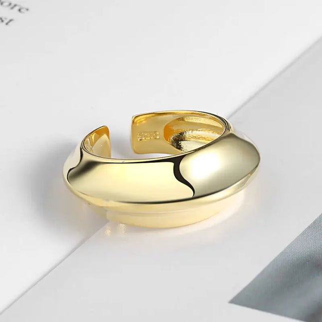 Minimal Irregular Gold Adjustable Ring null