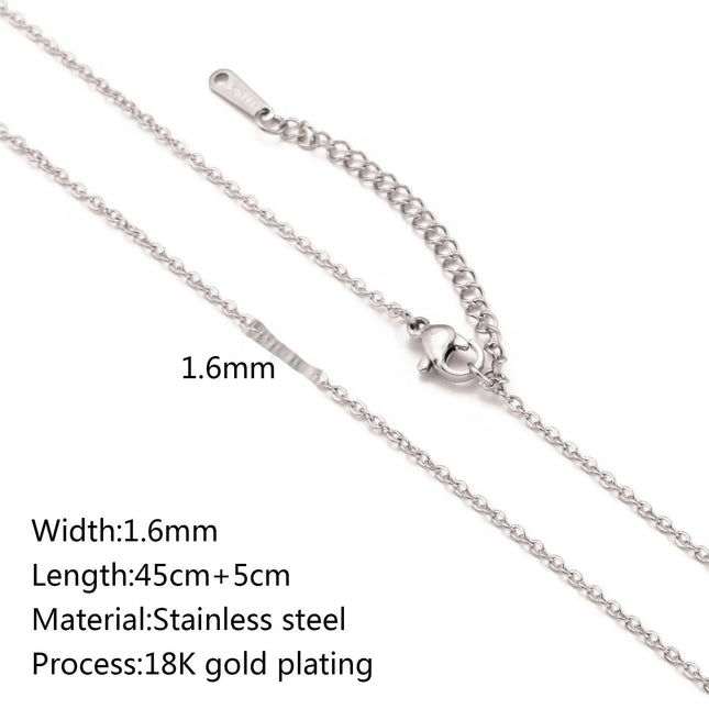 Stainless Steel 18K Gold Plated Chain Necklace – Base for Personalized Jewelry null