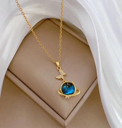 Blue Starry Sky Necklace null