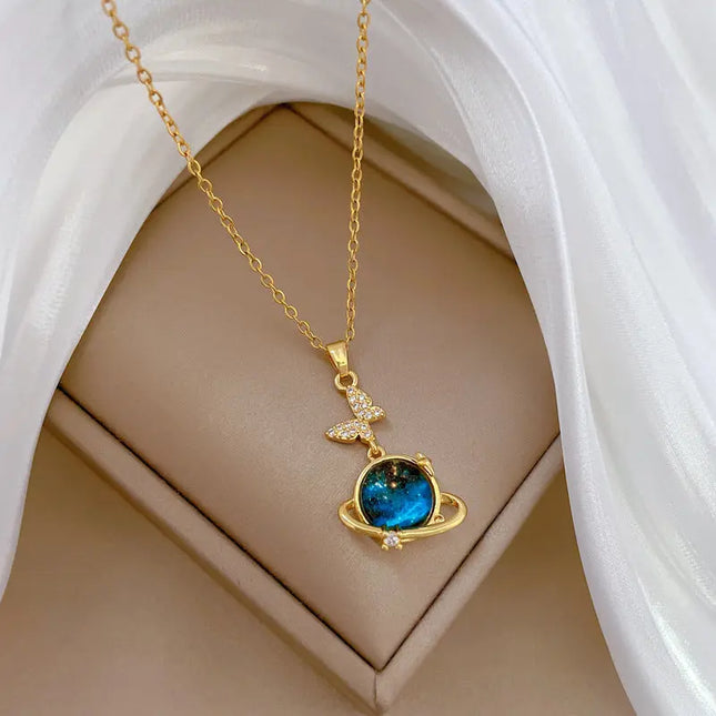 Blue Starry Sky Necklace null