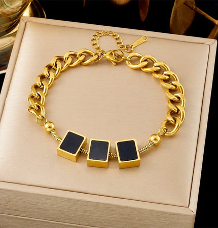 All-Matching Gold Fashion Bracelet – Titanium Steel Wholesale Jewelry null