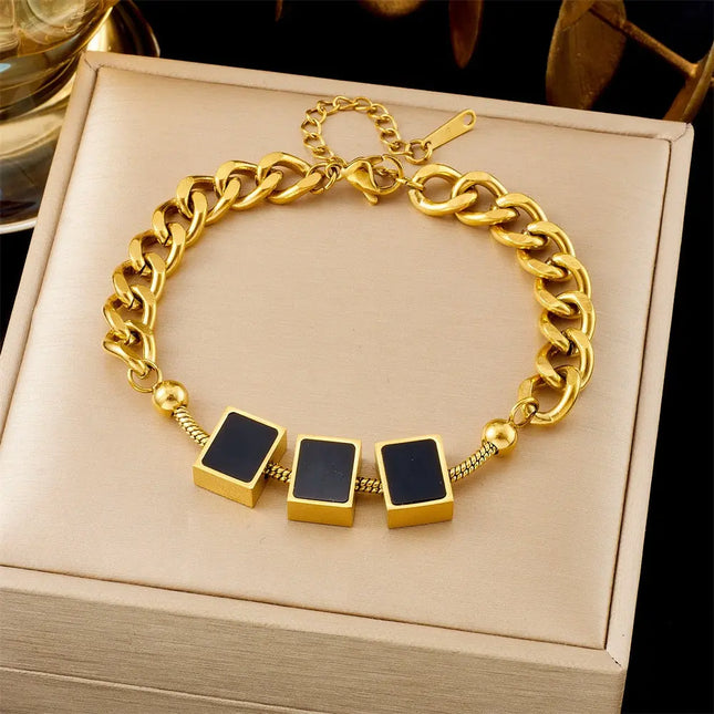 All-Matching Gold Fashion Bracelet – Titanium Steel Wholesale Jewelry null