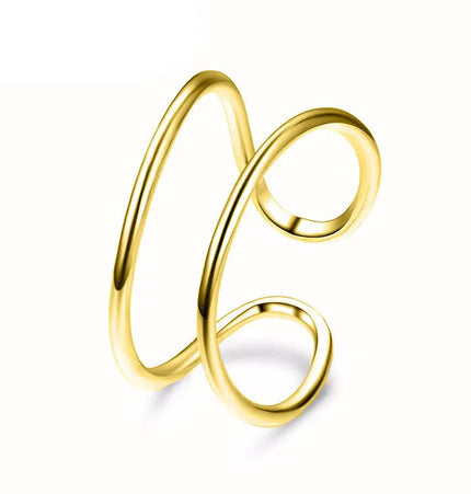 Minimal Irregular Gold Adjustable Ring null