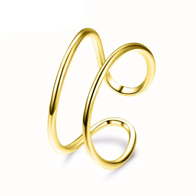 Minimal Irregular Gold Adjustable Ring null