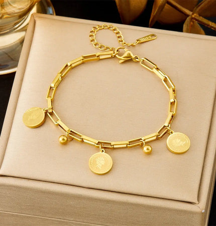 All-Matching Gold Fashion Bracelet – Titanium Steel Wholesale Jewelry null
