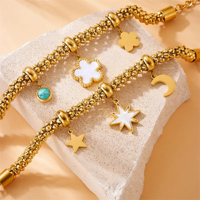 Summer Star Charm Stainless Steel Bracelet null