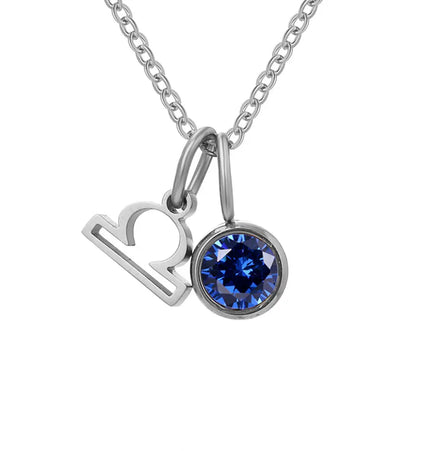 Constellation Zircon Birthstone Necklace – Stainless Steel null