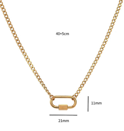 18K Gold Plated Stainless Steel DIY Chain Necklace null