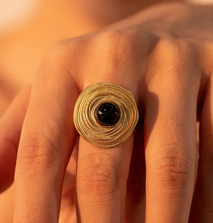 Retro Affordable Trendy Court Eye Coil Ring null
