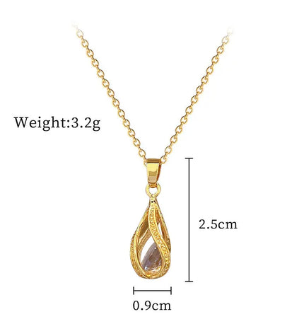 Rotating Water Drop Necklace null