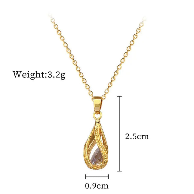 Rotating Water Drop Necklace null