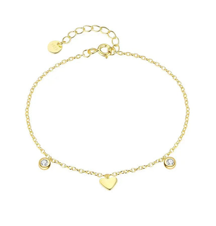 S925 Sterling Silver Heart Bracelet null