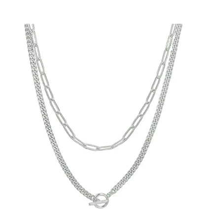 Layered Clavicle Necklace in Gold Finish null