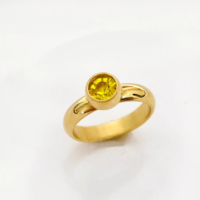 Minimalist Gold Stainless Steel Womens Ring null