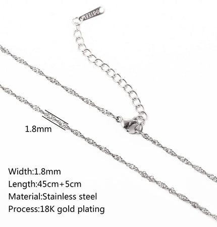 Stainless Steel 18K Gold Plated Chain Accessories – Base Chains for Personalized Jewelry null