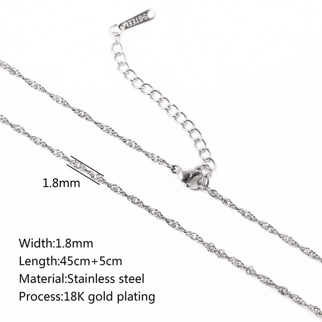Stainless Steel 18K Gold Plated Chain Accessories – Base Chains for Personalized Jewelry null