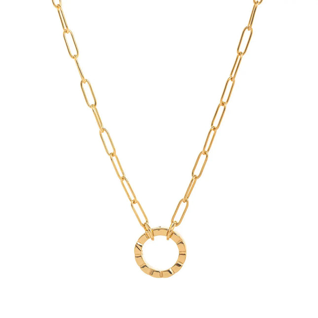 12 Birthstone Open Ring Pendant Necklace and Bracelet – Stainless Steel null