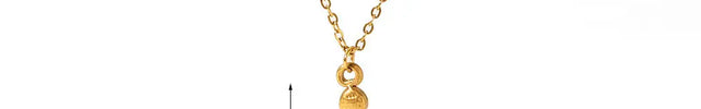 Titanium Steel Heart Necklace 18K Gold Plated null