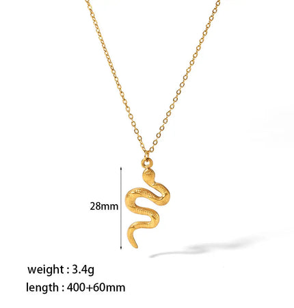 Titanium Steel Heart Necklace 18K Gold Plated null
