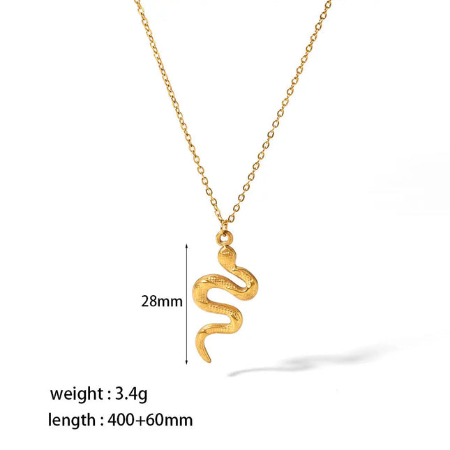 Titanium Steel Heart Necklace 18K Gold Plated null