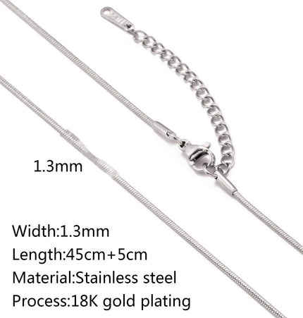 Stainless Steel 18K Gold Plated Chain Necklace – Base for Personalized Jewelry null